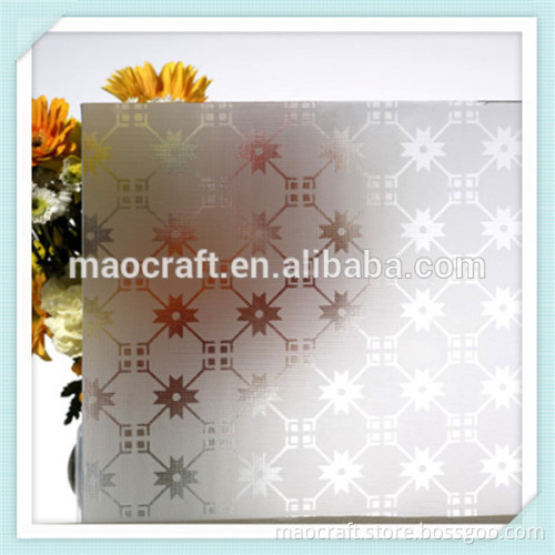 High Quality Acid etched patterned glass, emusification glass